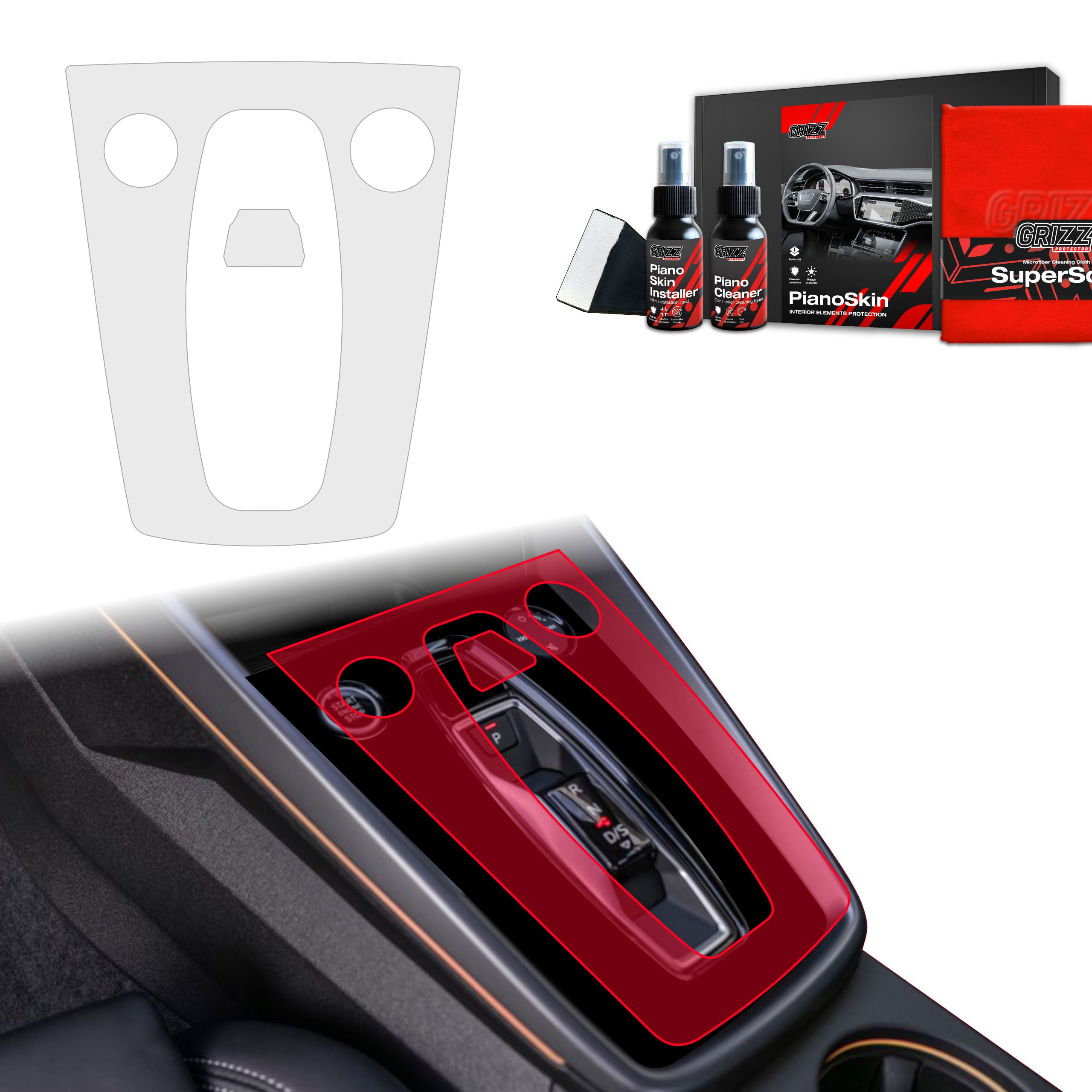 Piano Skin folies voor Audi - mat & helder