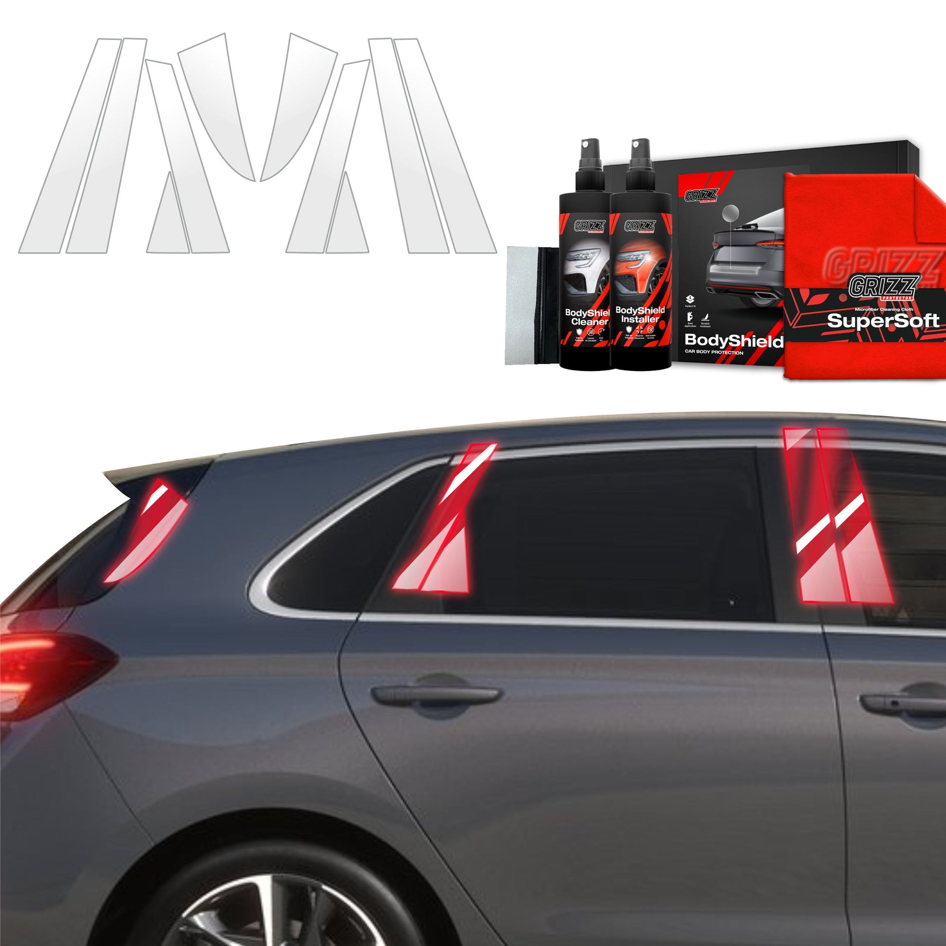 Protective film for exterior car parts – shields against scratches, chips, and scuffs