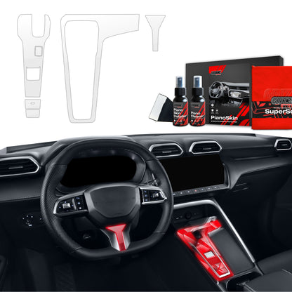 Scratch-resistant film for automotive interior elements