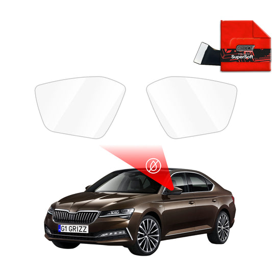 Rain protection film for exterior mirrors