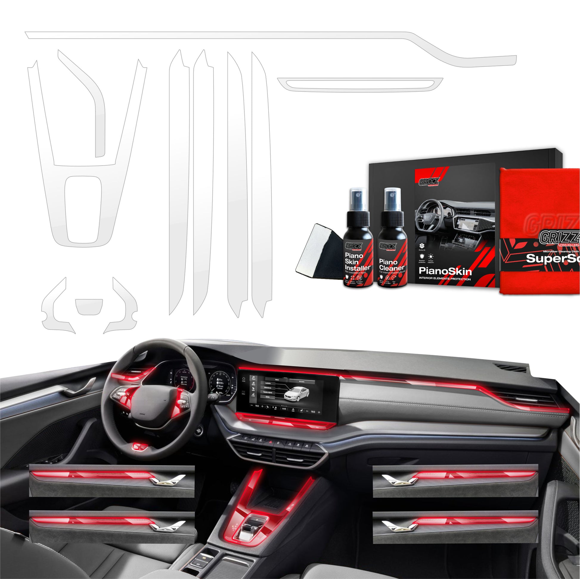 Scratch-resistant film for automotive interior elements