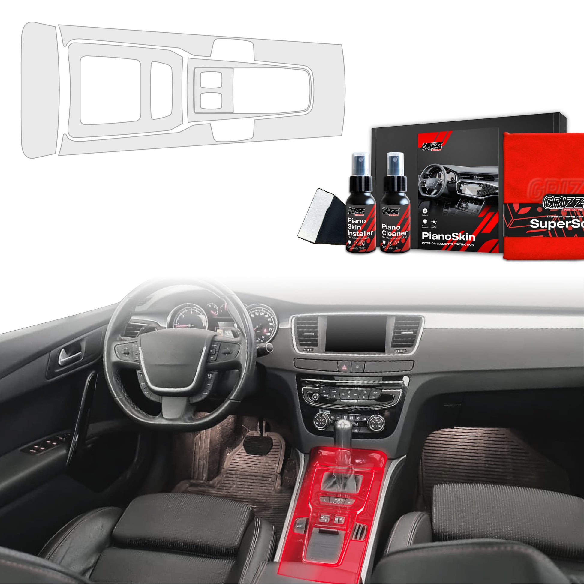 Scratch-resistant film for automotive interior elements