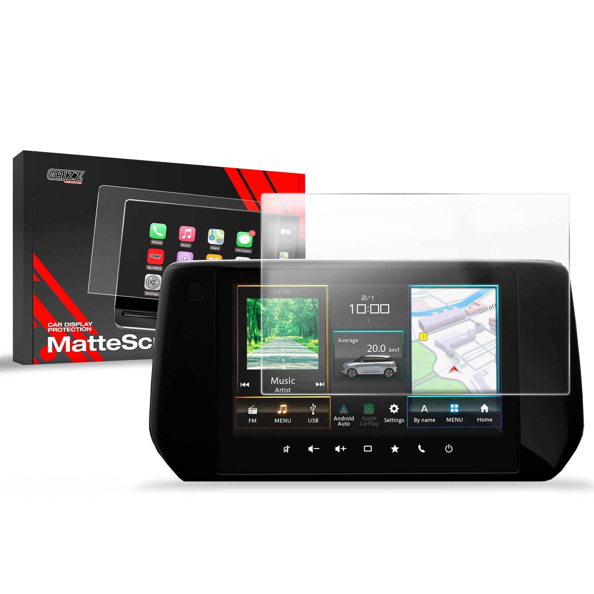 Anti-fingerprint screen protector for car touchscreen