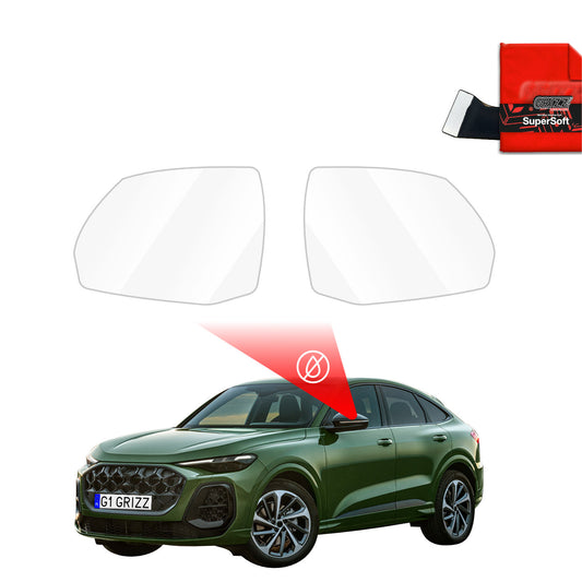 Rain protection film for exterior mirrors