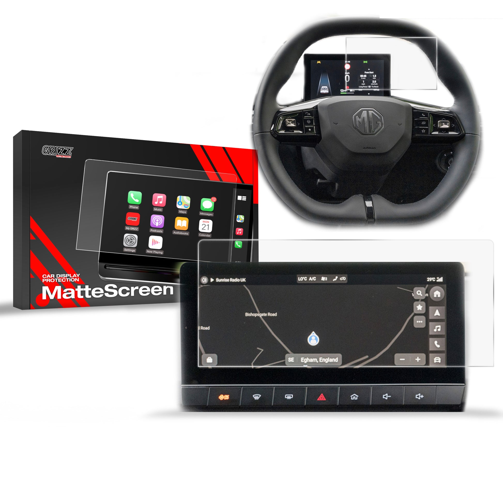 Anti-fingerprint screen protector for car touchscreen