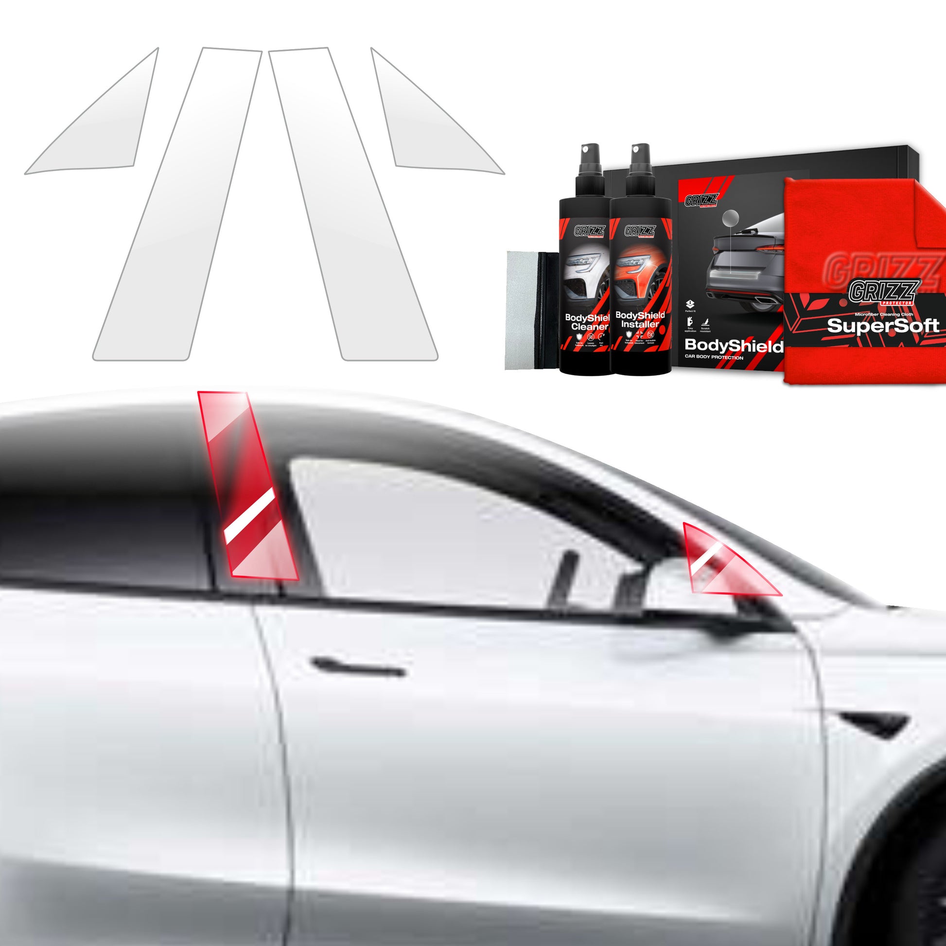 Protective film for exterior car parts – shields against scratches, chips, and scuffs