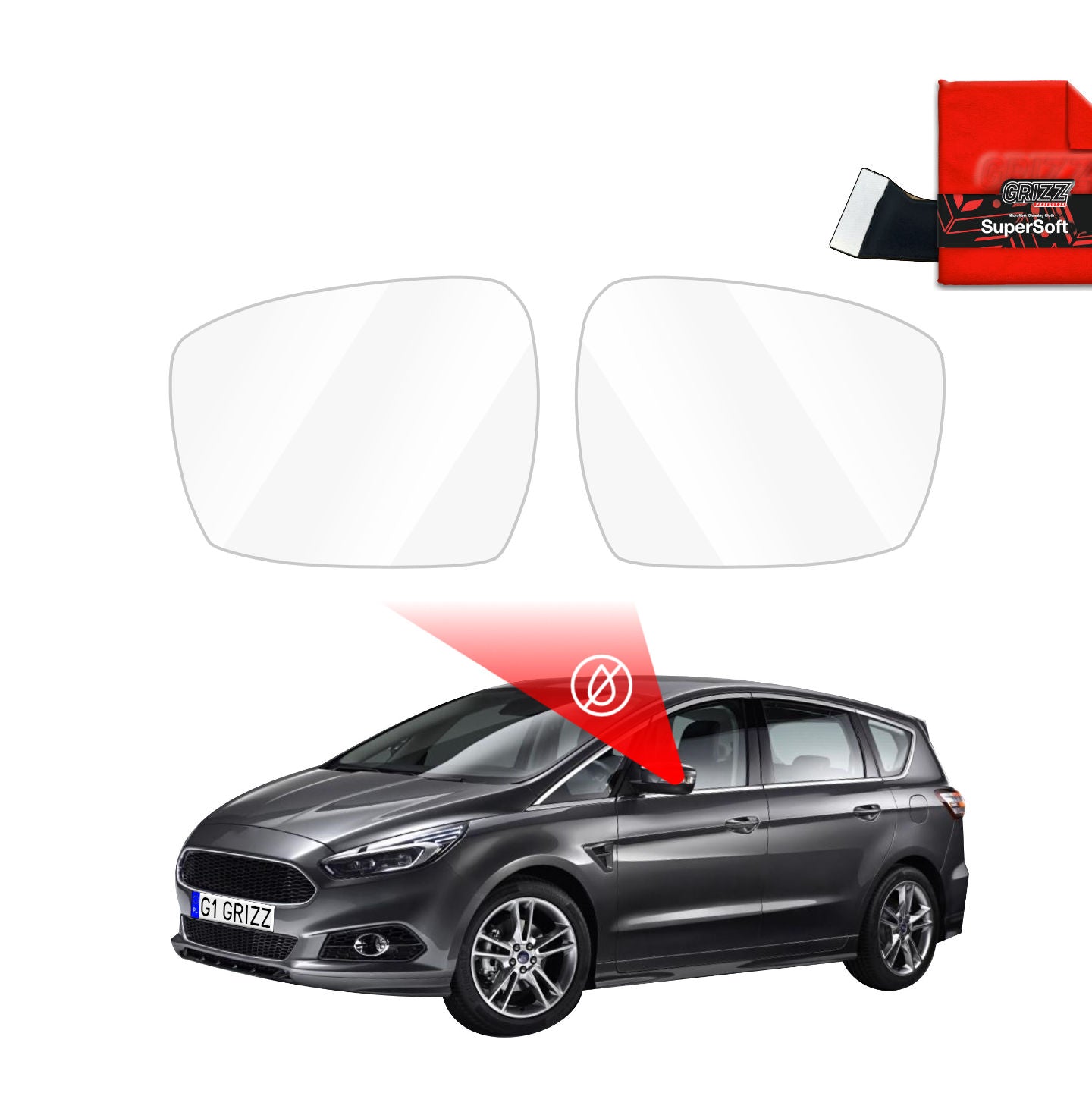 Rain protection film for exterior mirrors