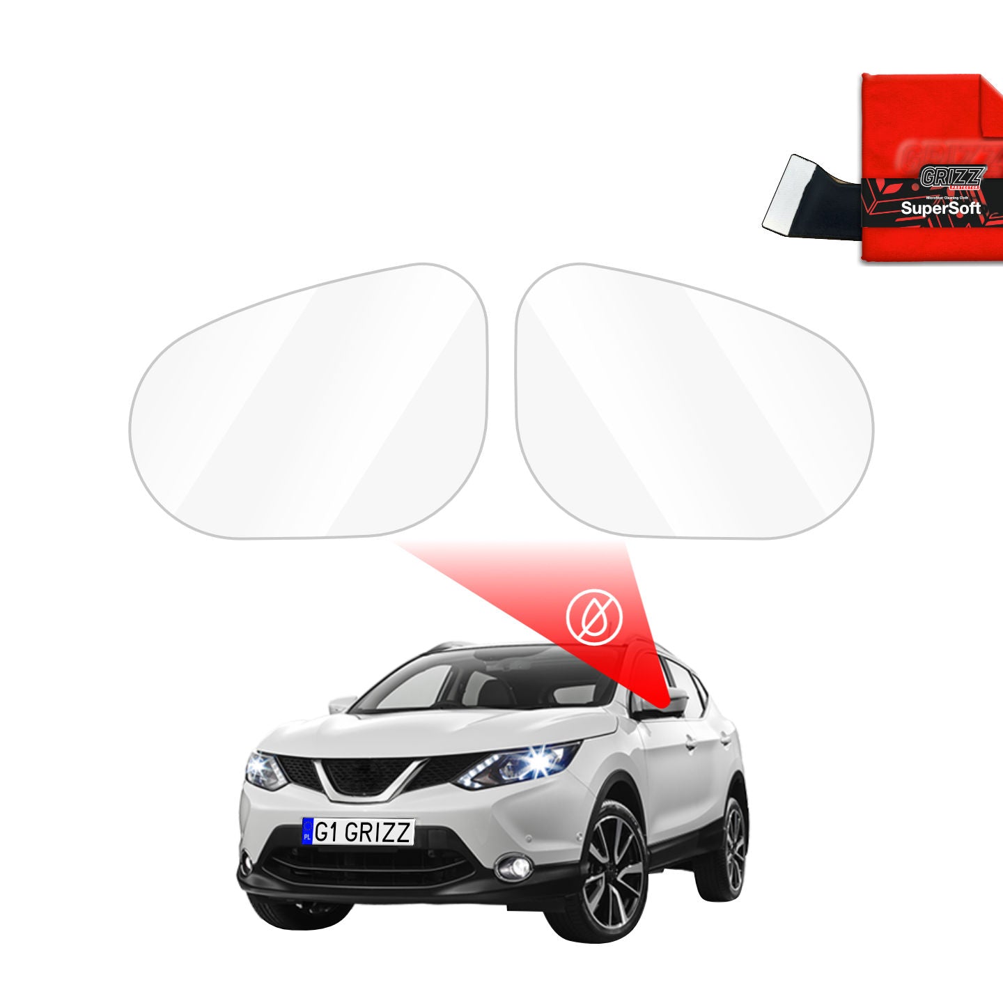 Rain protection film for exterior mirrors