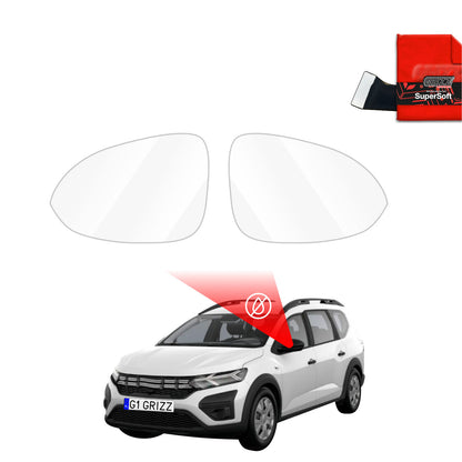 Rain protection film for exterior mirrors