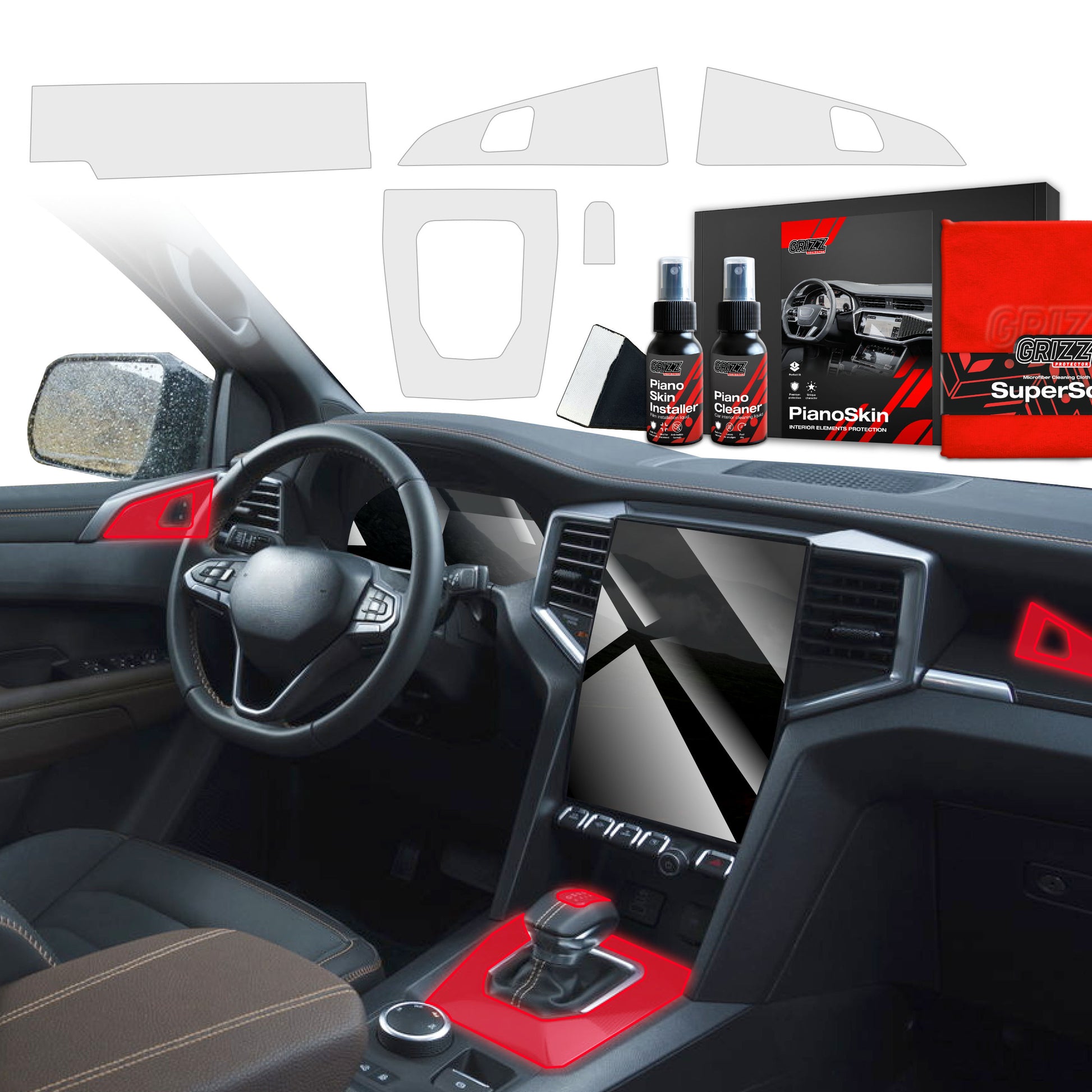 Scratch-resistant film for automotive interior elements