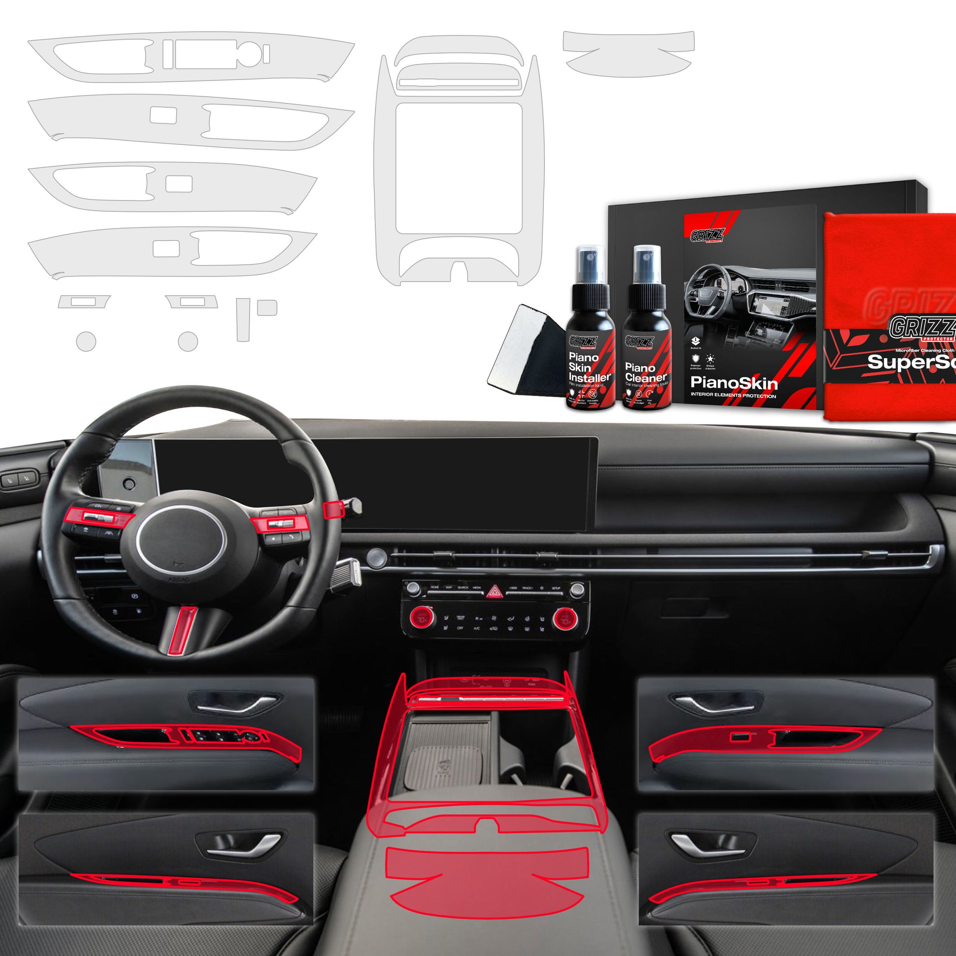 Scratch-resistant film for automotive interior elements