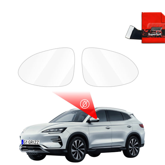 Rain protection film for exterior mirrors