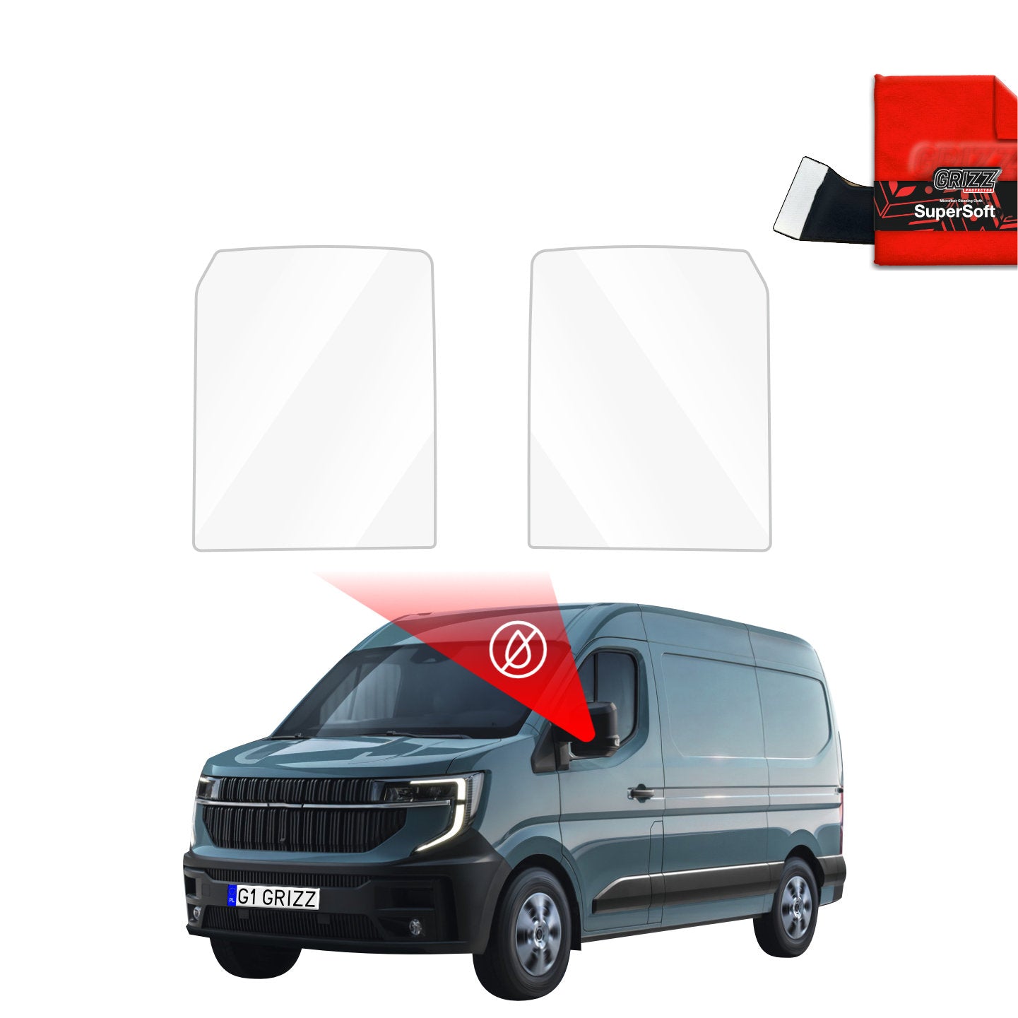 Rain protection film for exterior mirrors