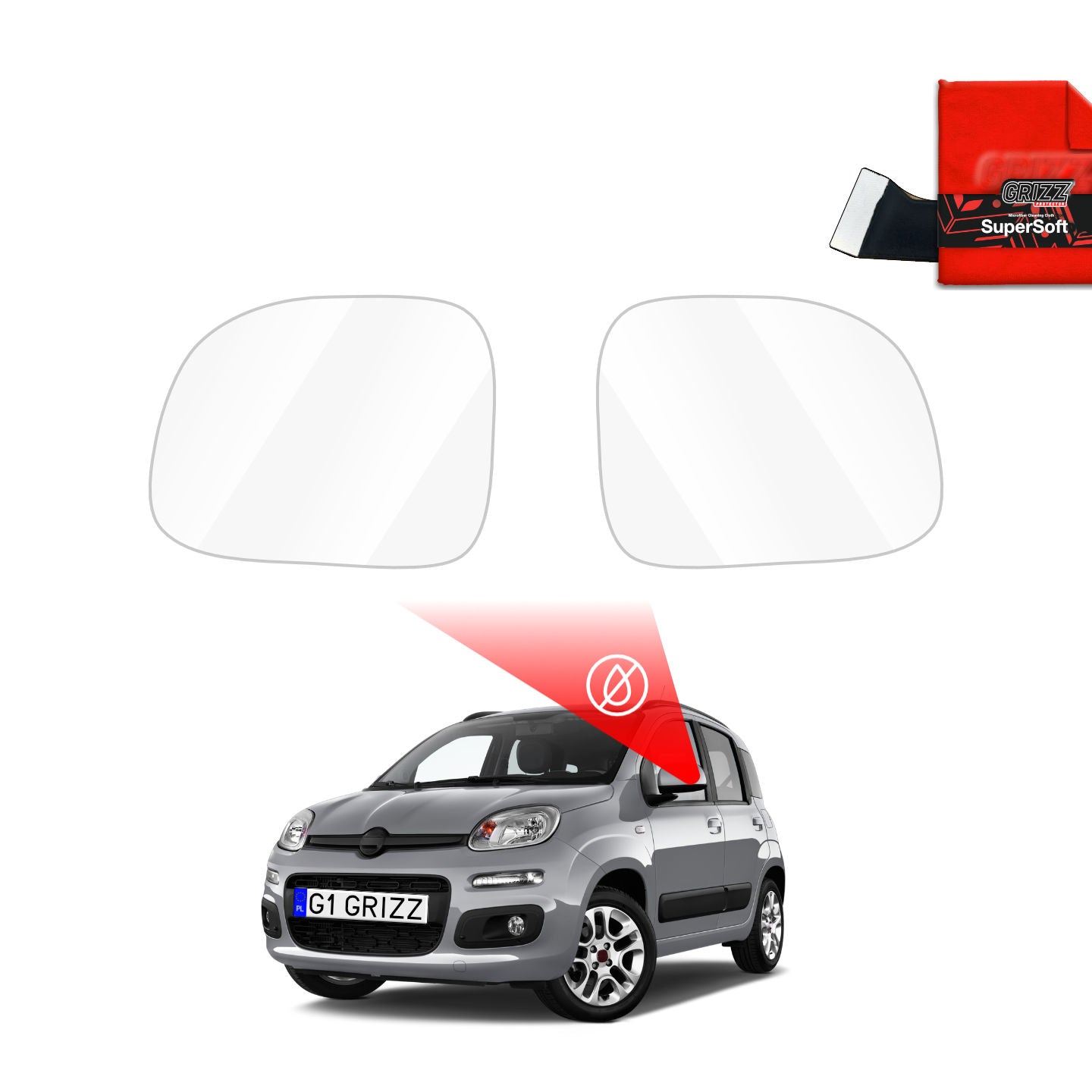 Rain protection film for exterior mirrors