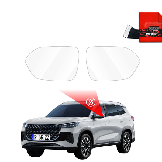 Rain protection film for exterior mirrors