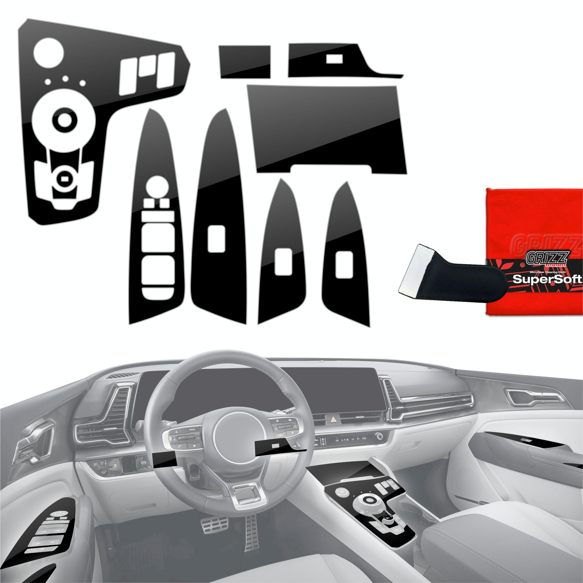 Scratch-resistant film for automotive interior elements