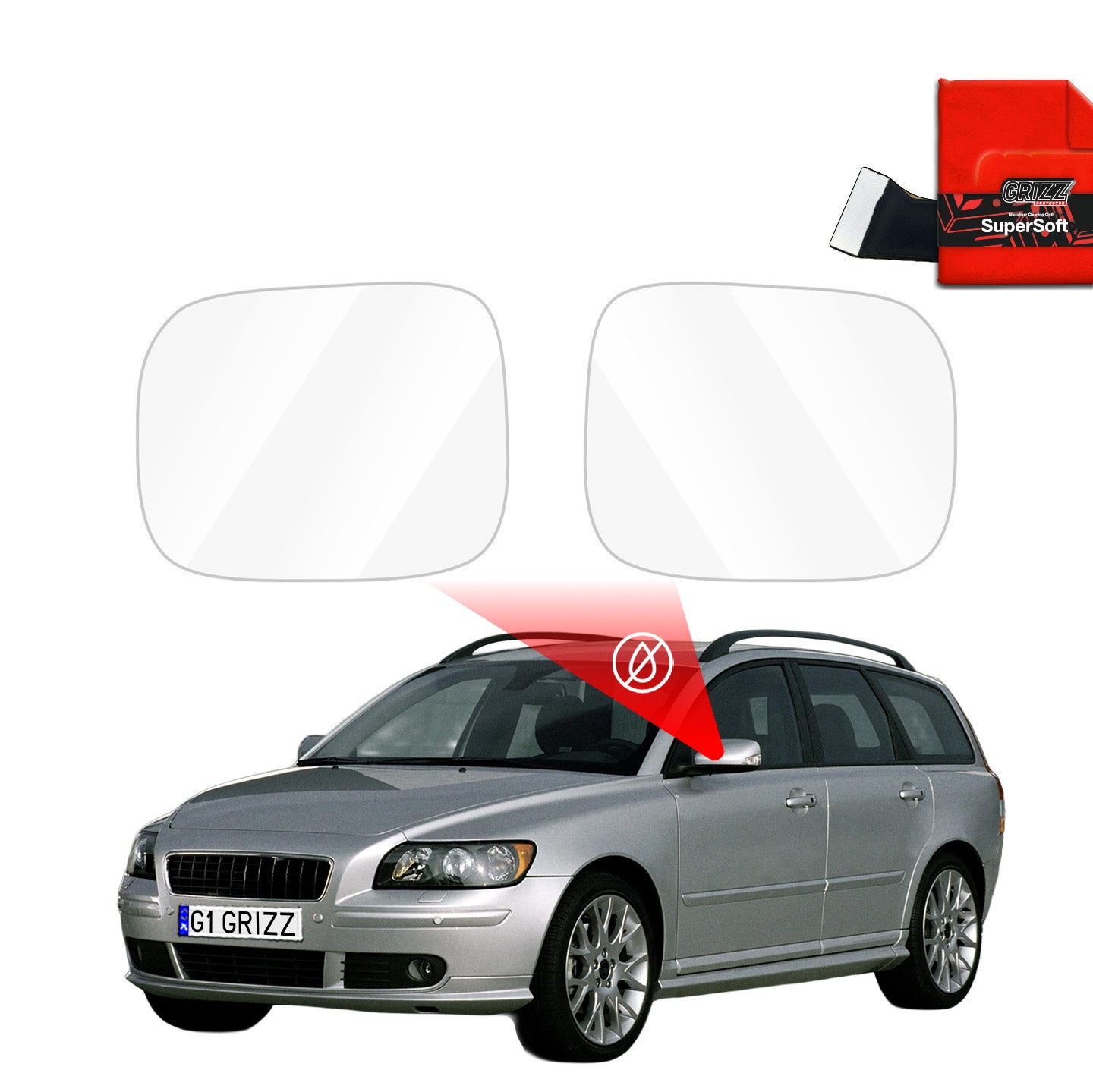 Rain protection film for exterior mirrors