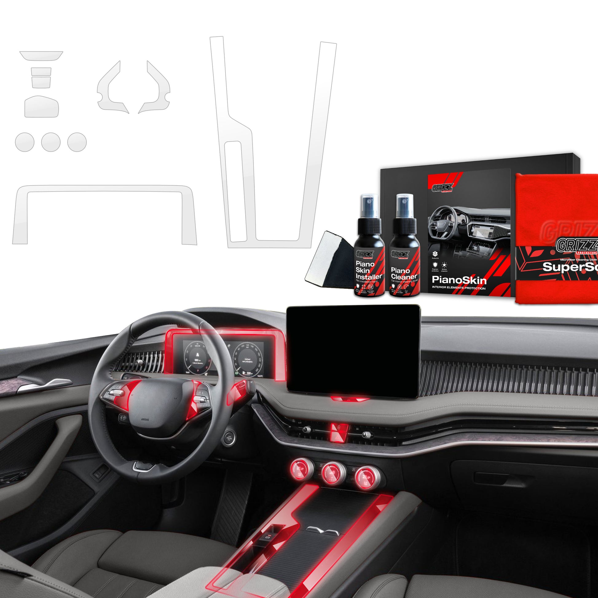 Scratch-resistant film for automotive interior elements