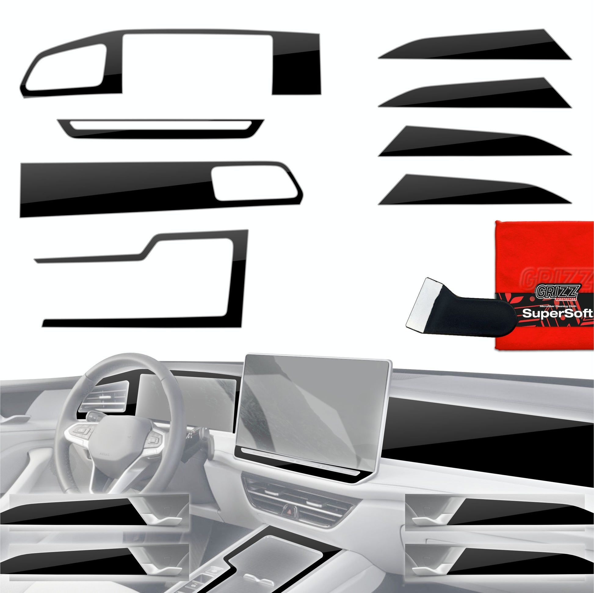 Scratch-resistant film for automotive interior elements