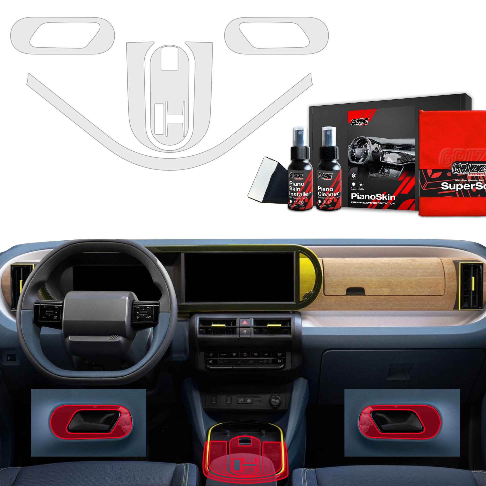 Scratch-resistant film for automotive interior elements