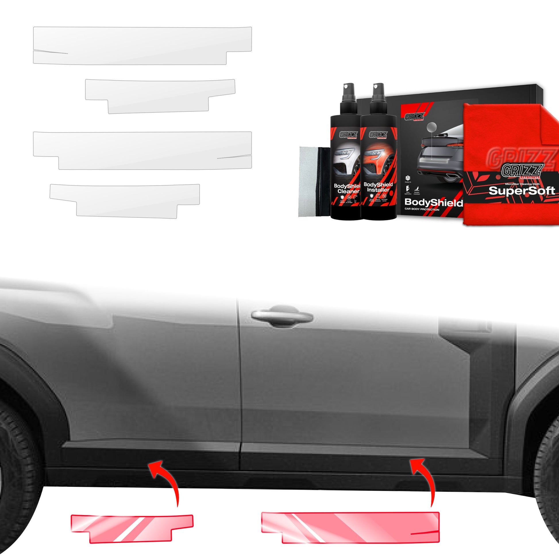 Protective film for exterior car parts – shields against scratches, chips, and scuffs