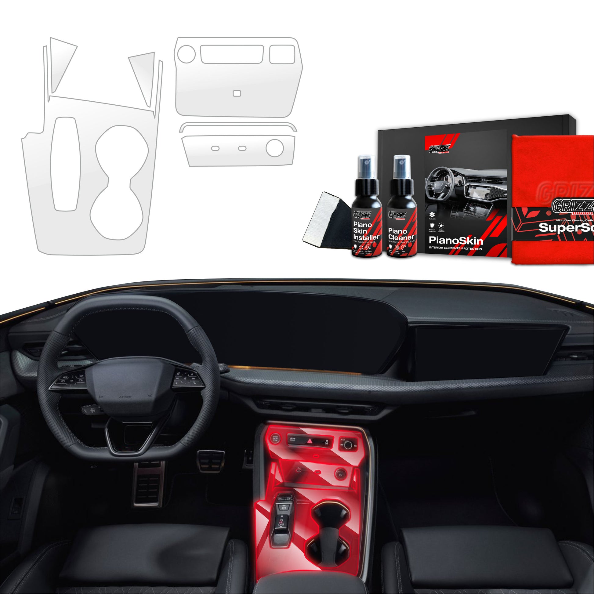 Scratch-resistant film for automotive interior elements