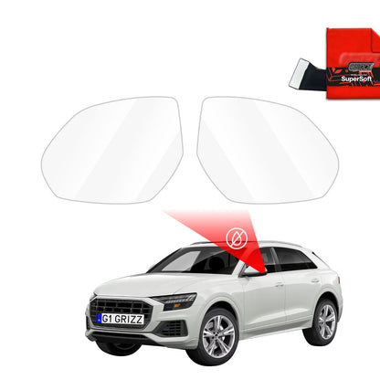 Rain protection film for exterior mirrors