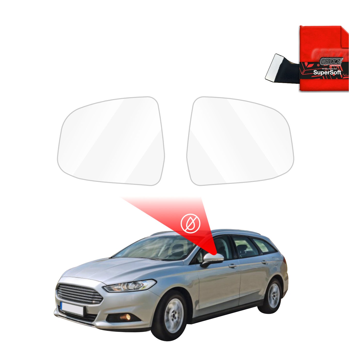 Rain protection film for exterior mirrors