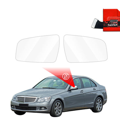 Rain protection film for exterior mirrors