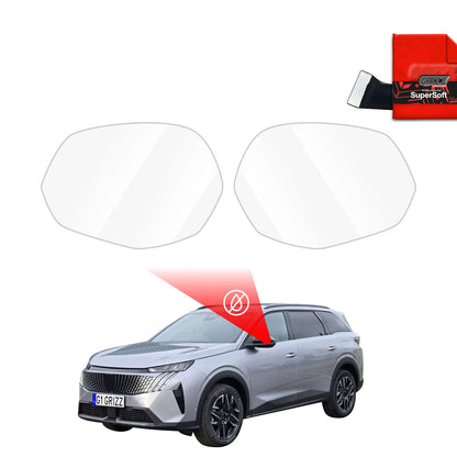 Rain protection film for exterior mirrors