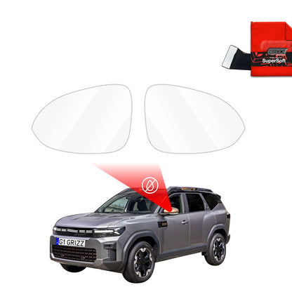 Rain protection film for exterior mirrors