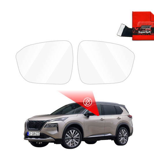 Rain protection film for exterior mirrors