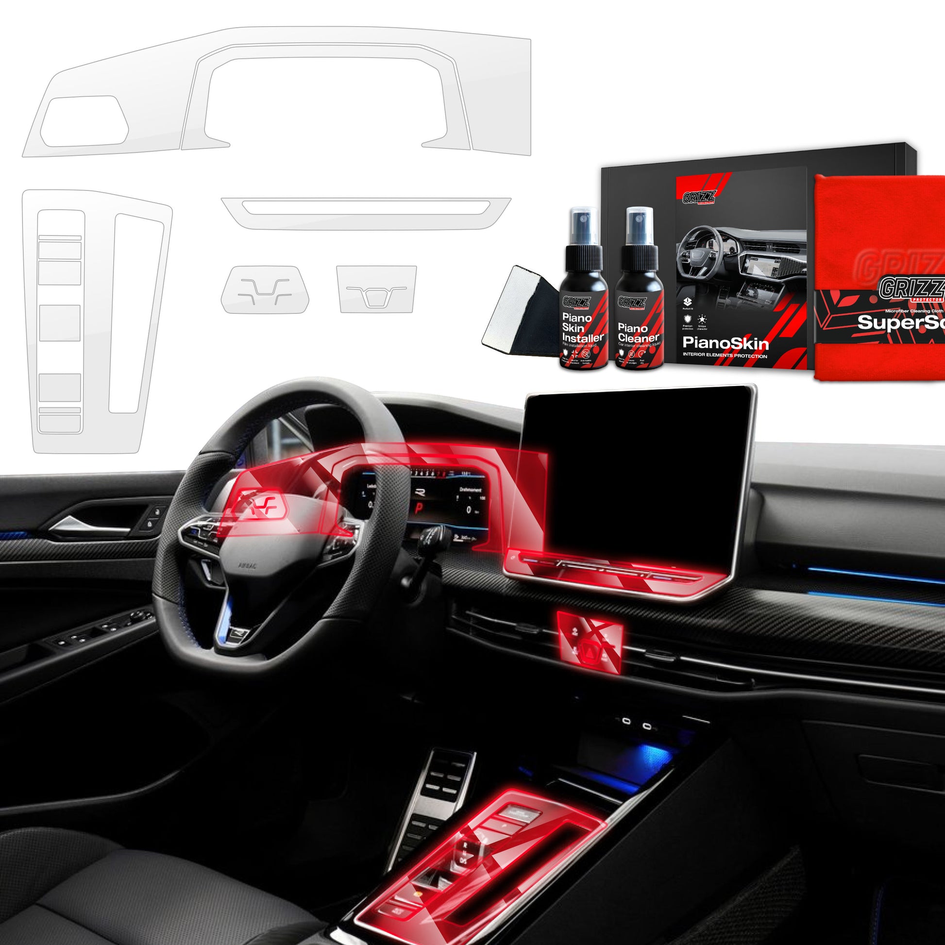 Scratch-resistant film for automotive interior elements