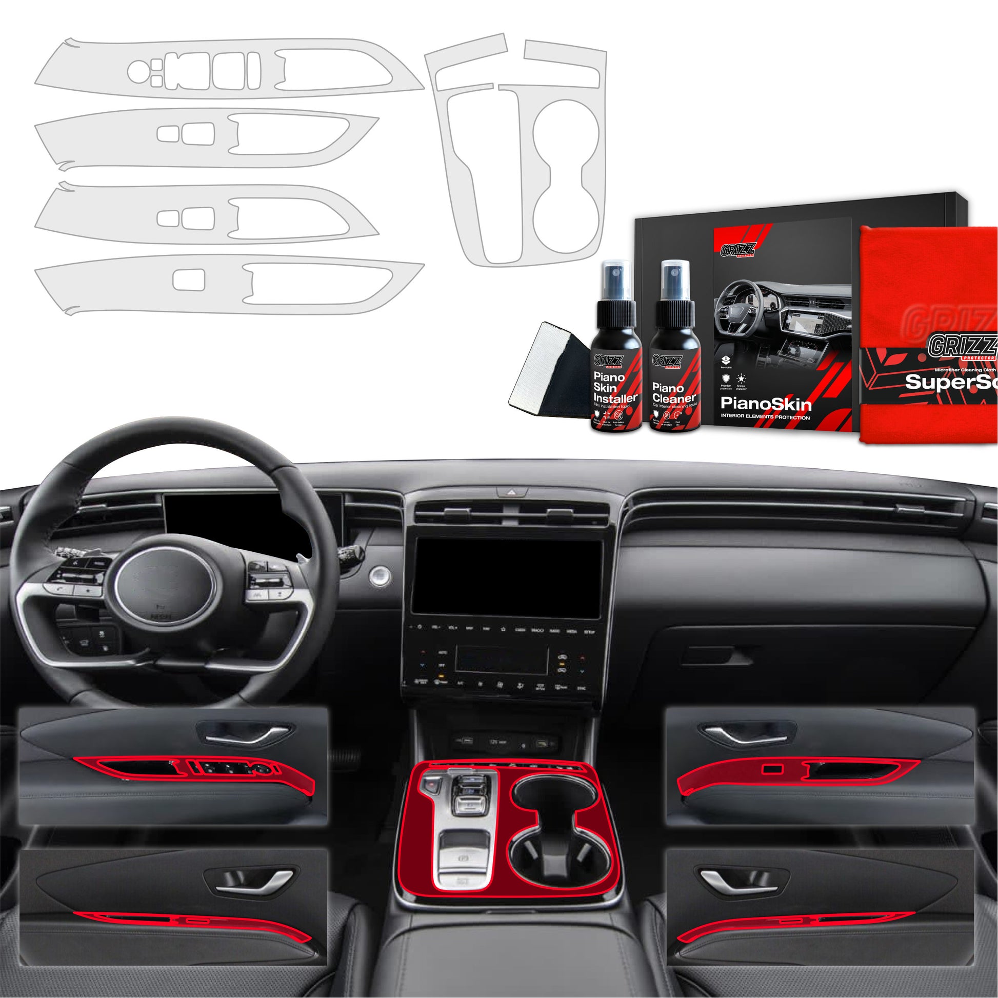 Scratch-resistant film for automotive interior elements