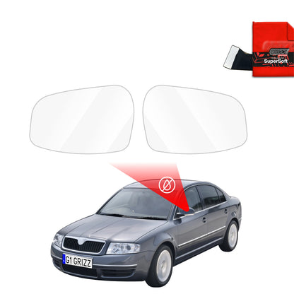 Rain protection film for exterior mirrors