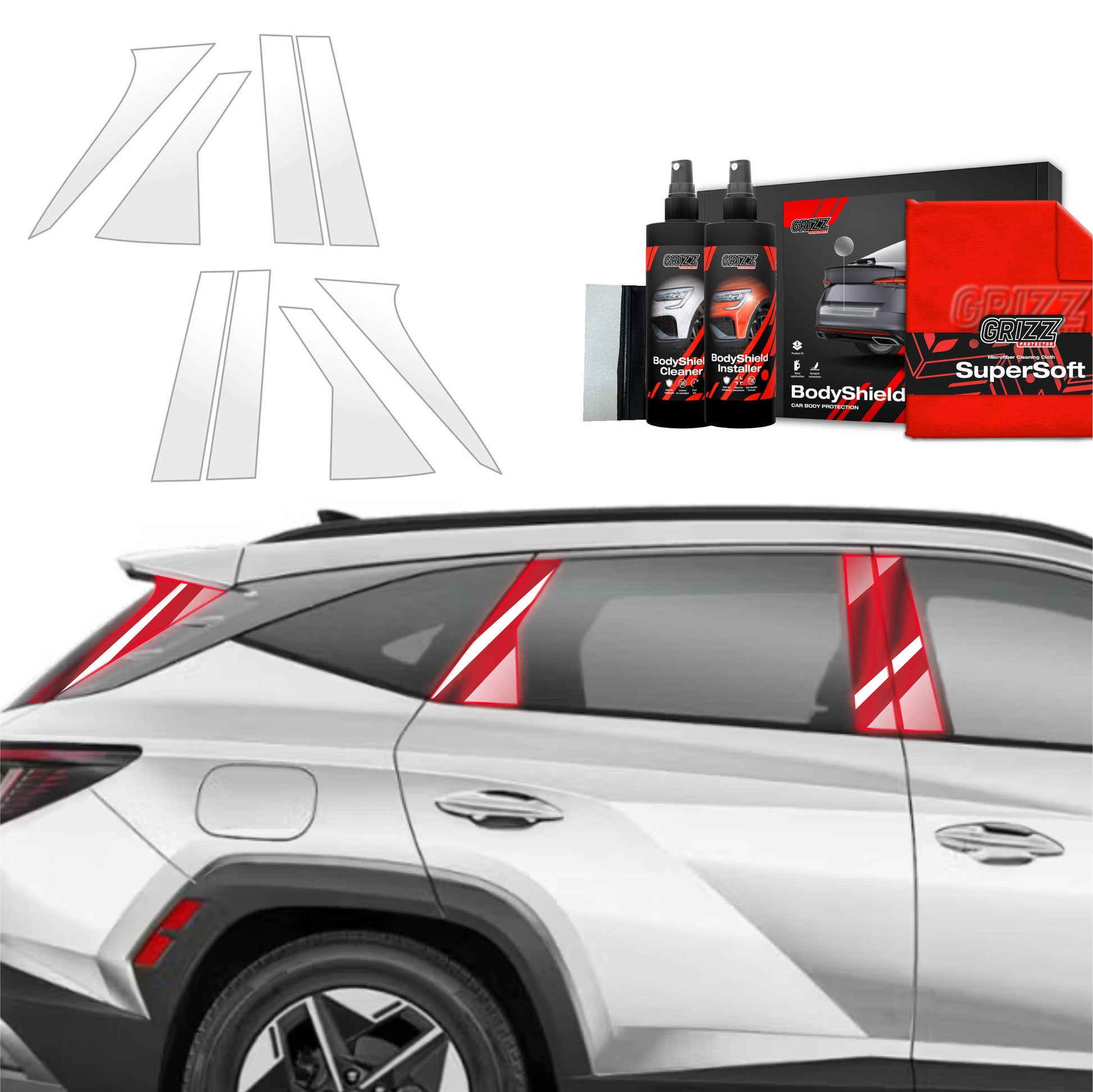 Protective film for exterior car parts – shields against scratches, chips, and scuffs