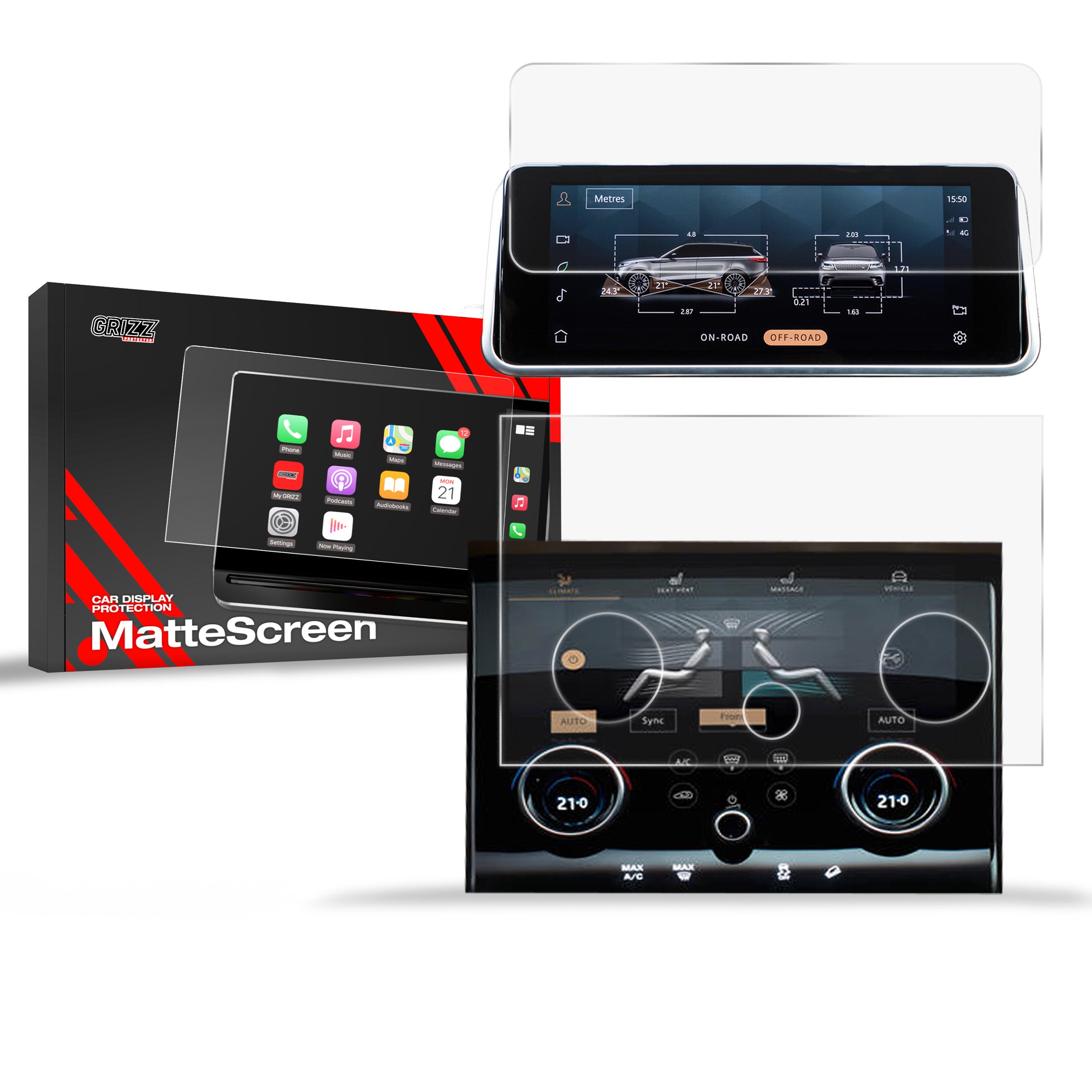 Display protection films for Range Rover - Matte & Clear