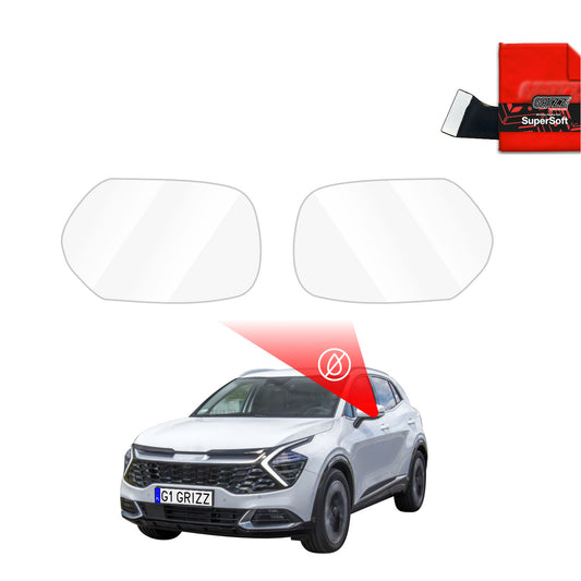Rain protection film for exterior mirrors
