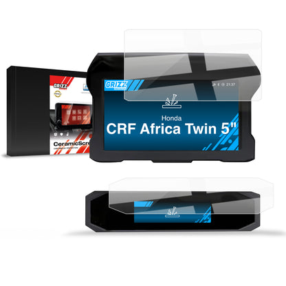 2-in-1-displayfolie voor Honda CRF 1100L Africa Twin 5" (2020-2026) navigatiefolie, krasbestendig, helder