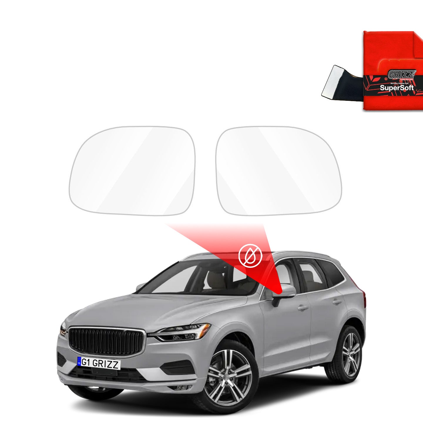 Rain protection film for exterior mirrors