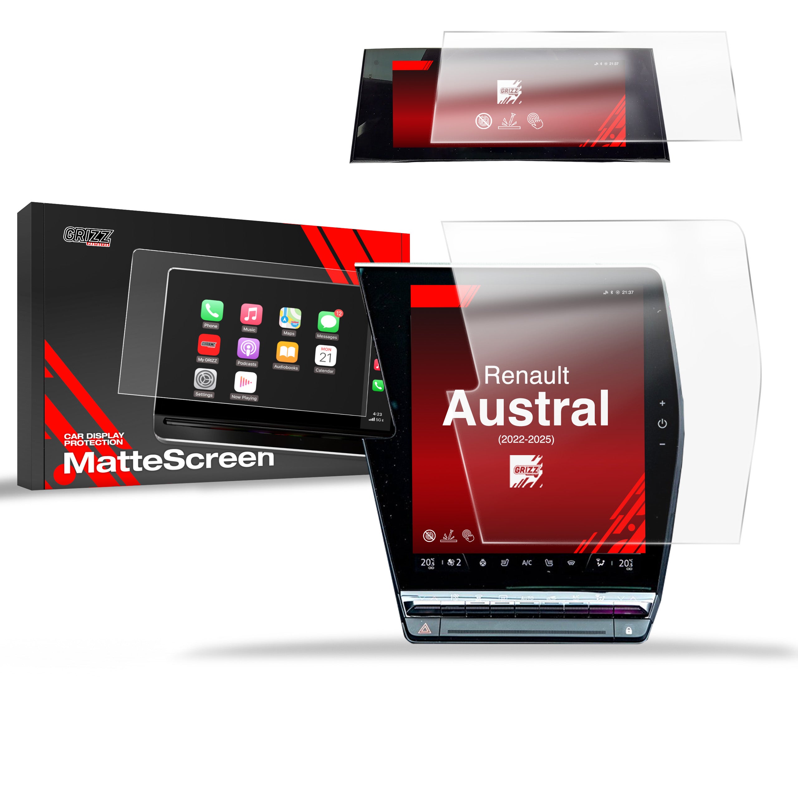 Display protection films for Renault - Matte & Clear