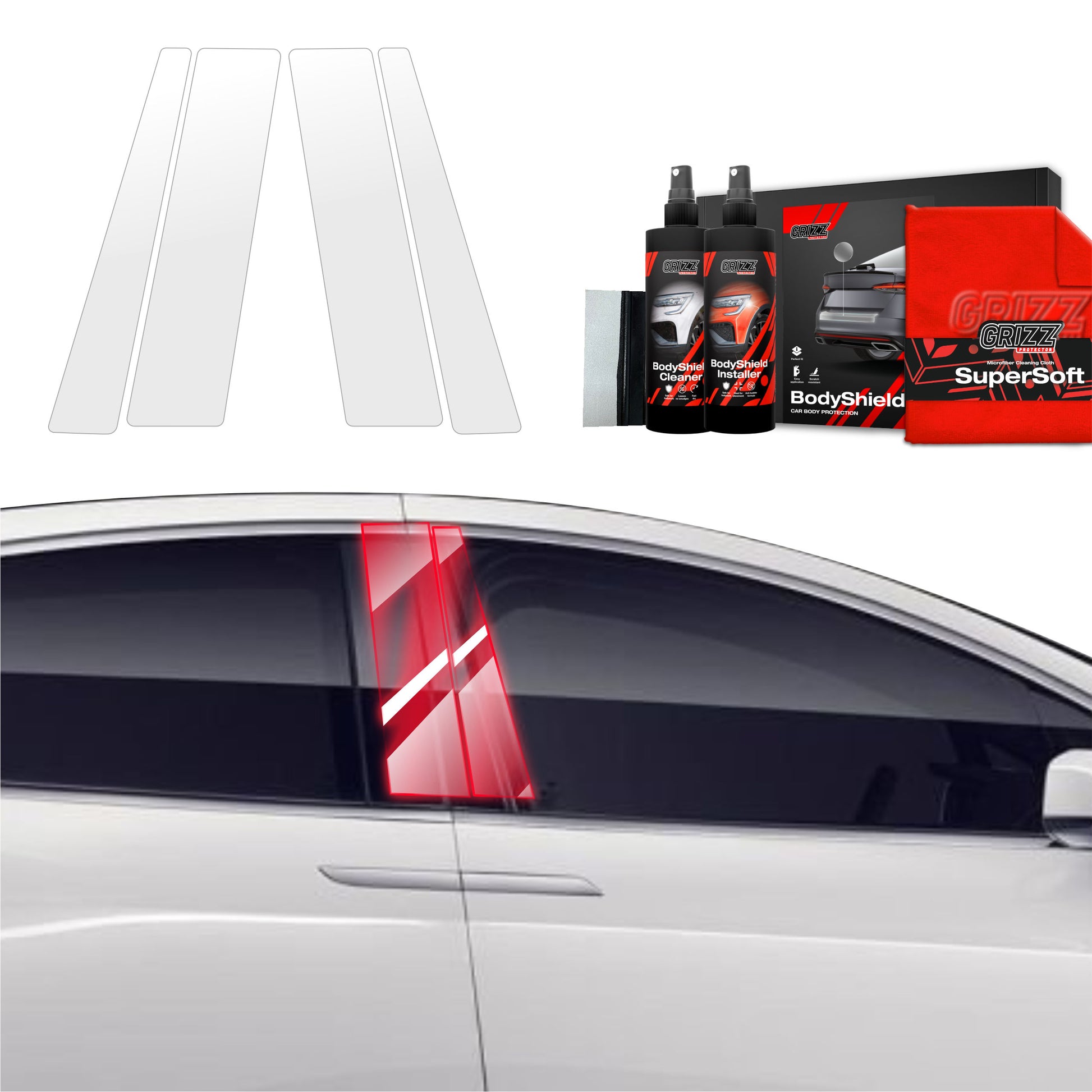 Protective film for exterior car parts – shields against scratches, chips, and scuffs