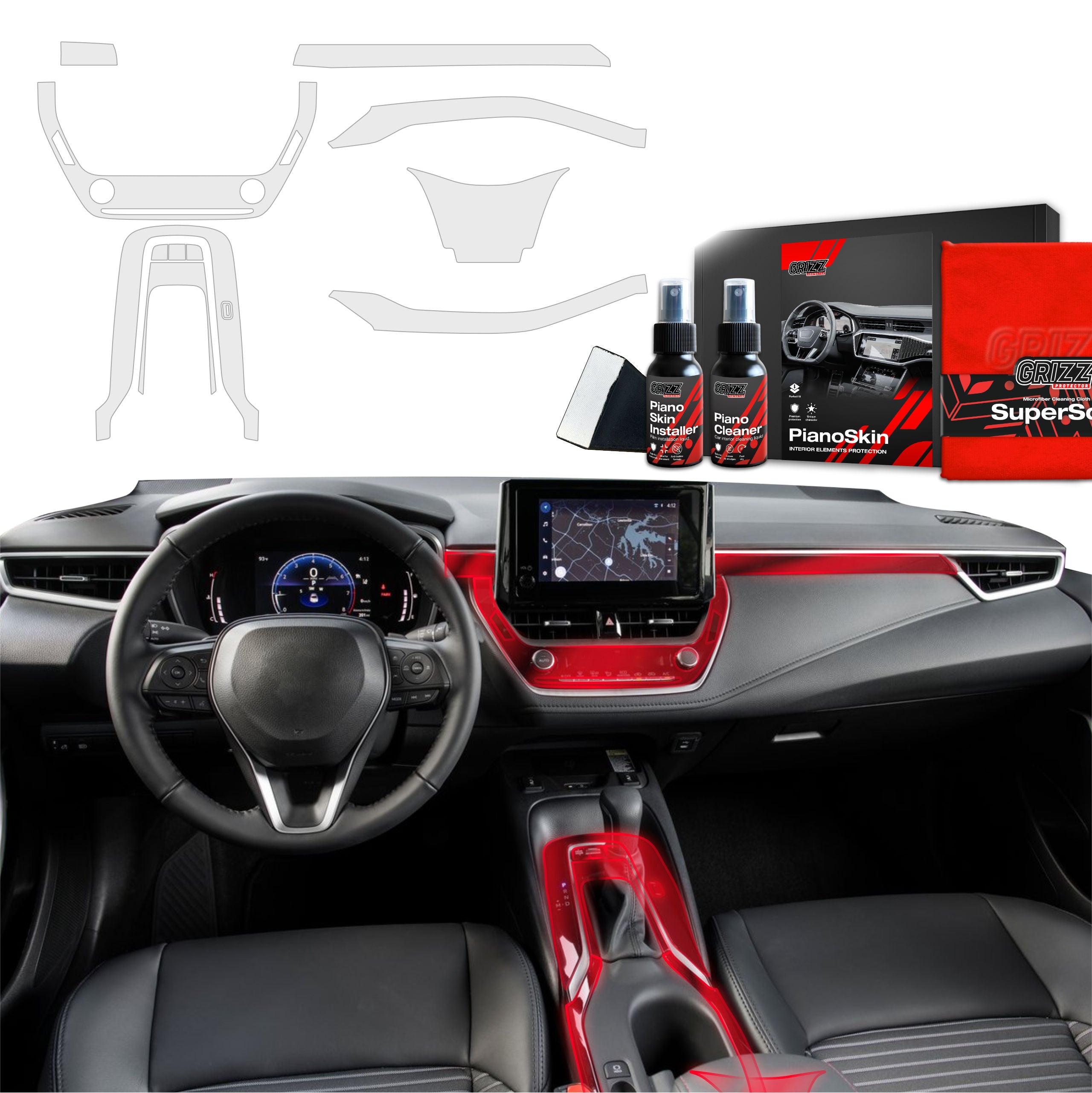 Piano Skin Films for Toyota - Matte & Clear