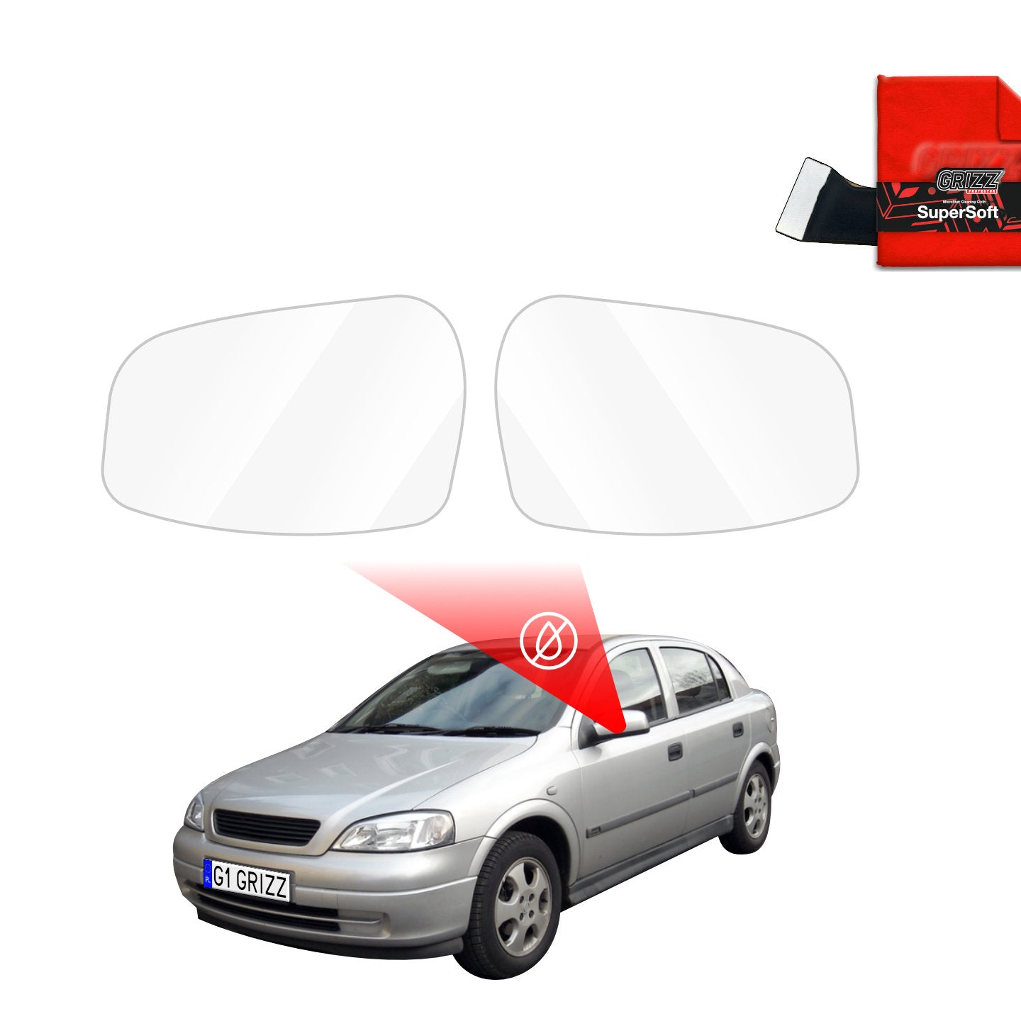 Rain protection film for exterior mirrors