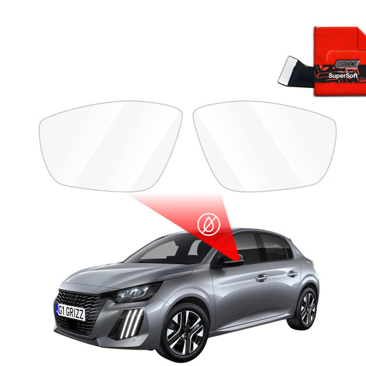 Rain protection film for exterior mirrors