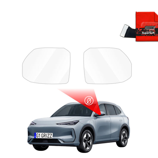 Rain protection film for exterior mirrors