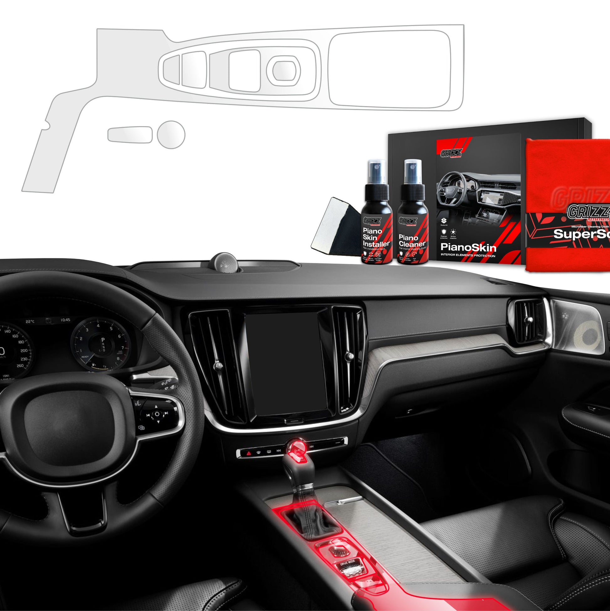 Scratch-resistant film for automotive interior elements