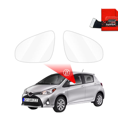 Rain protection film for exterior mirrors