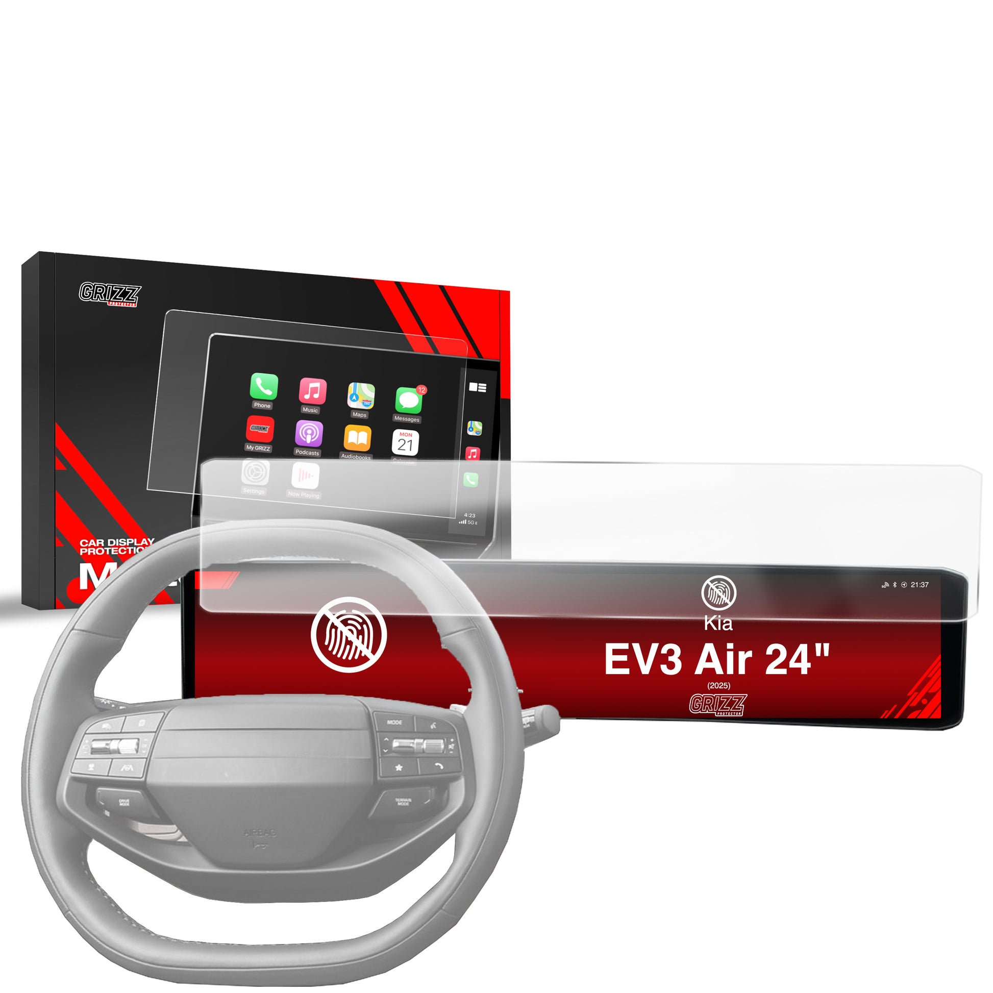 Anti-fingerprint screen protector for car touchscreen