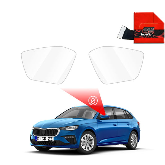 Rain protection film for exterior mirrors